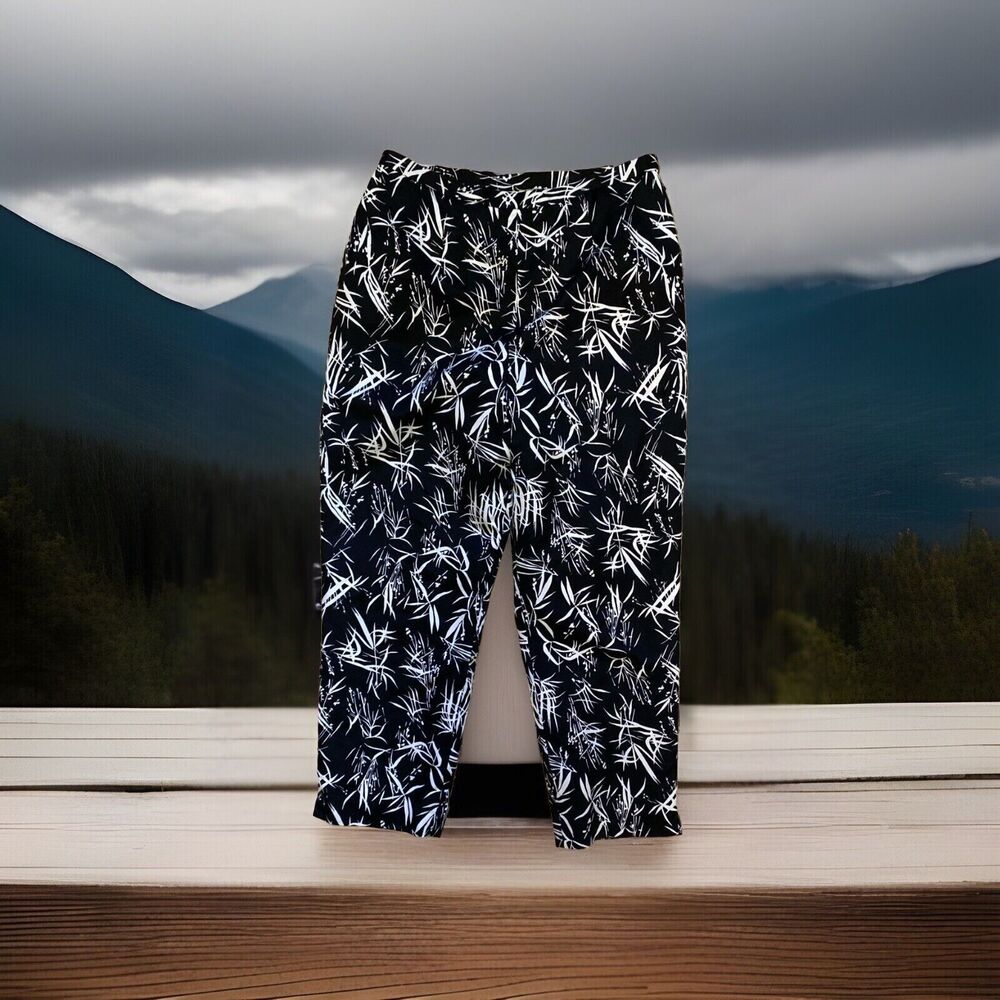 Pendleton Women's Silk Crop Ankle‎ Pants Floral Size 8 - Picture 2 of 6